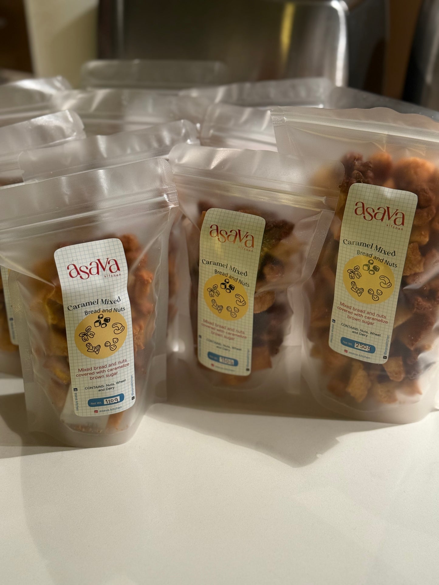 Caramel Mixed Bread and Nuts