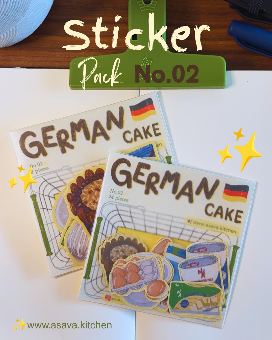 Sticker Pack No.02 - German Cake (Large)