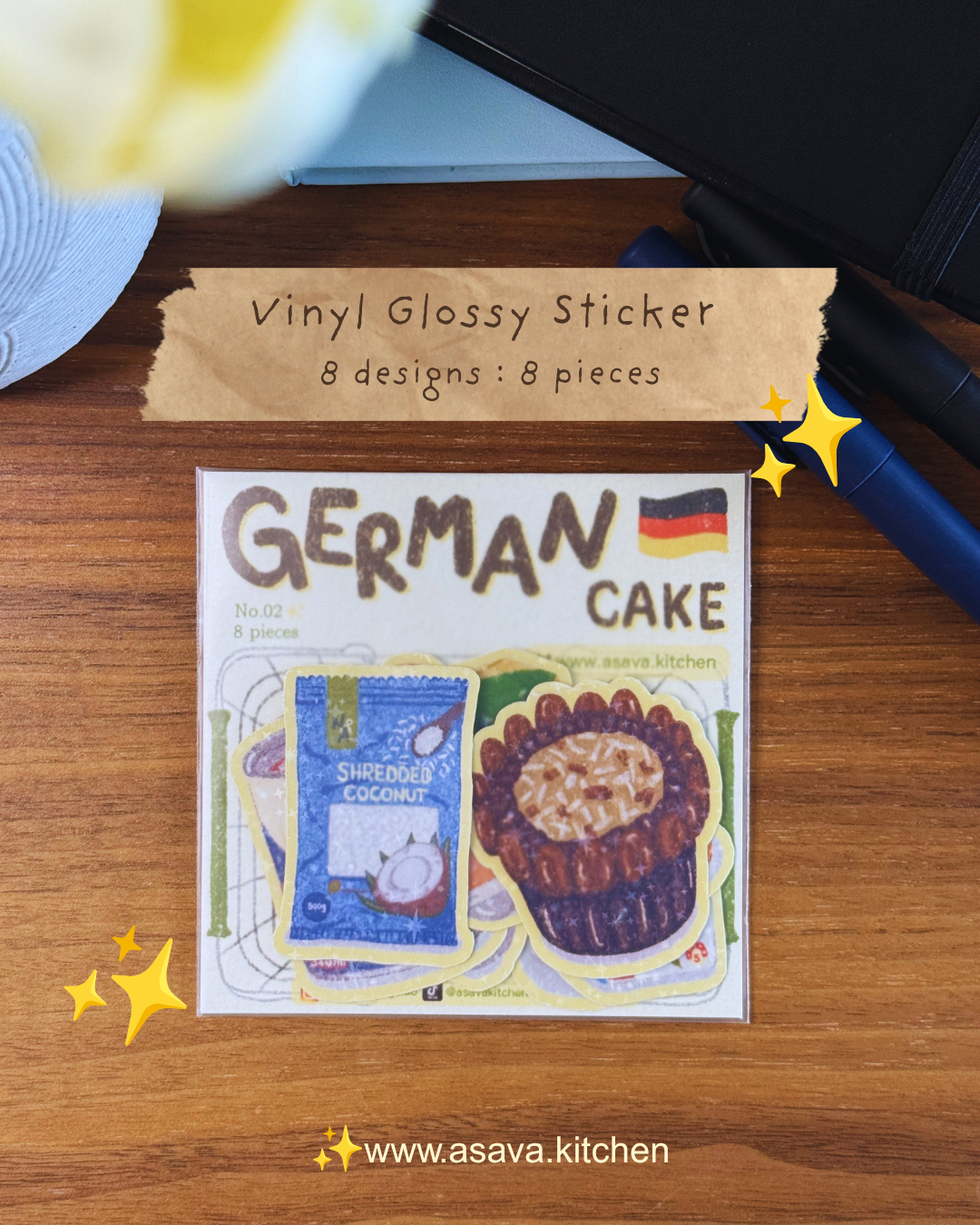 Sticker Pack No.02 - German Cake (Large)