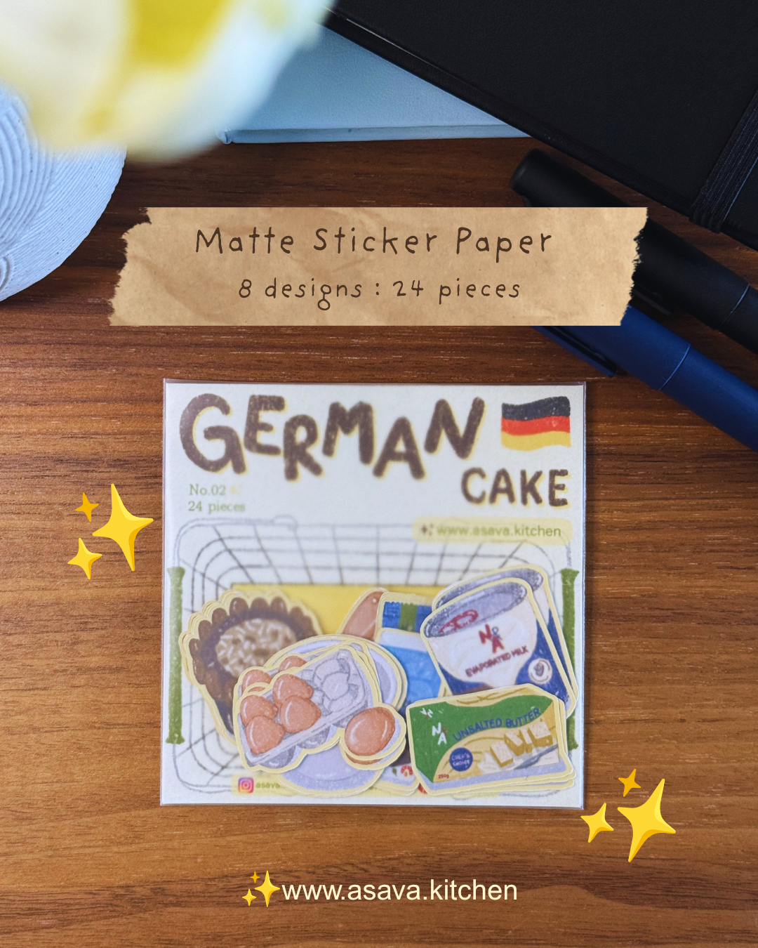 Sticker Pack No.02 - German Cake (Small)